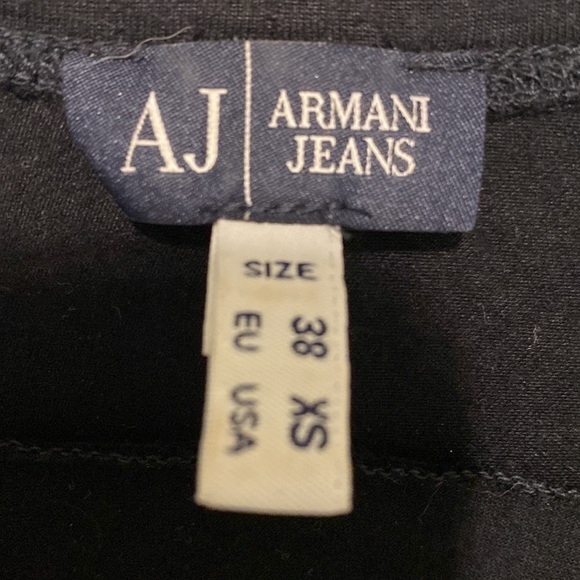 Armani jeans women’s black over sized T-shirt with silver sparkle graphics | XS - Picture 4 of 10